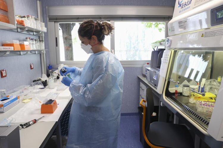 En un laboratorio analizan muestras de la viruela del mono, en una fotografía de archivo. EFE/Kiko Huesca