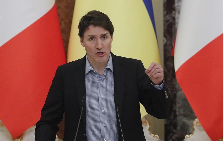 Fotografía de archivo en la que se registró al primer ministro canadiense, Justin Trudeau. EFE/Sergey Dolzhenko