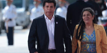 Primera dama Lilia Paredes, junto con el presidente Pedro Castillo en la Cumbre de las Américas 2022 (Créditos: Getty Images)