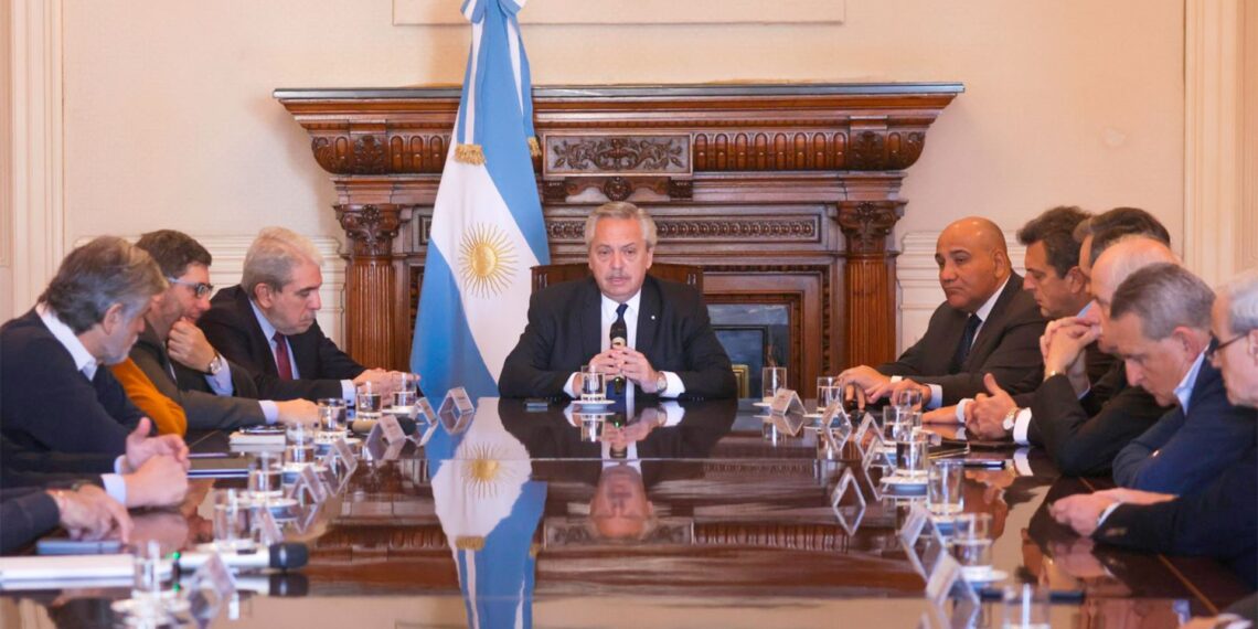 Reunión encabezada por Alberto Fernández, luego del  intento de asesinato contra la vicepresidenta Cristina Fernández (Créditos: Getty Images)