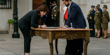 Ana Lya Uriarte en su designación como Ministra de Secretaría General de la Presidencia (Créditos: Getty Images)