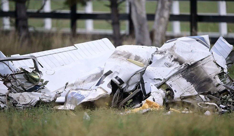 Una de las dos avionetas que protagonizaron el accidente (Fuente: AP)