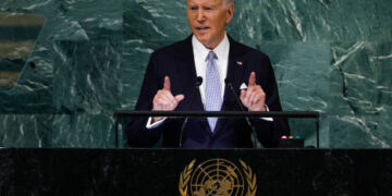 El presidente de Estados Unidos, Joe Biden, durante su presentación en la Asamblea General de la ONU (Créditos: Getty Images)