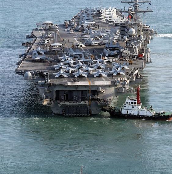 El portaaviones USS Ronald Reagan. EFE/ Yonhap