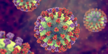 Ilustración del virus que genera la gripe (Créditos: Getty Images)