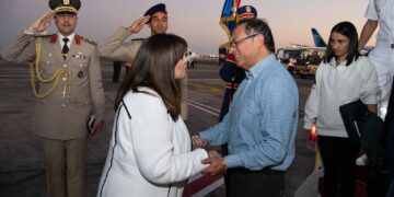 El presidente colombiano, Gustavo Petro, llegó a Egipto para participar de una conferencia de la ONU (Fuente: Twitter @infopresidencia)