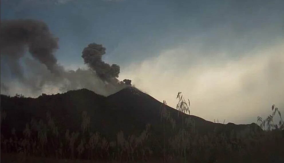 El actual periodo eruptivo del volcán Sangay inició en el 2019 (Fuente: Instituto Geofísico)