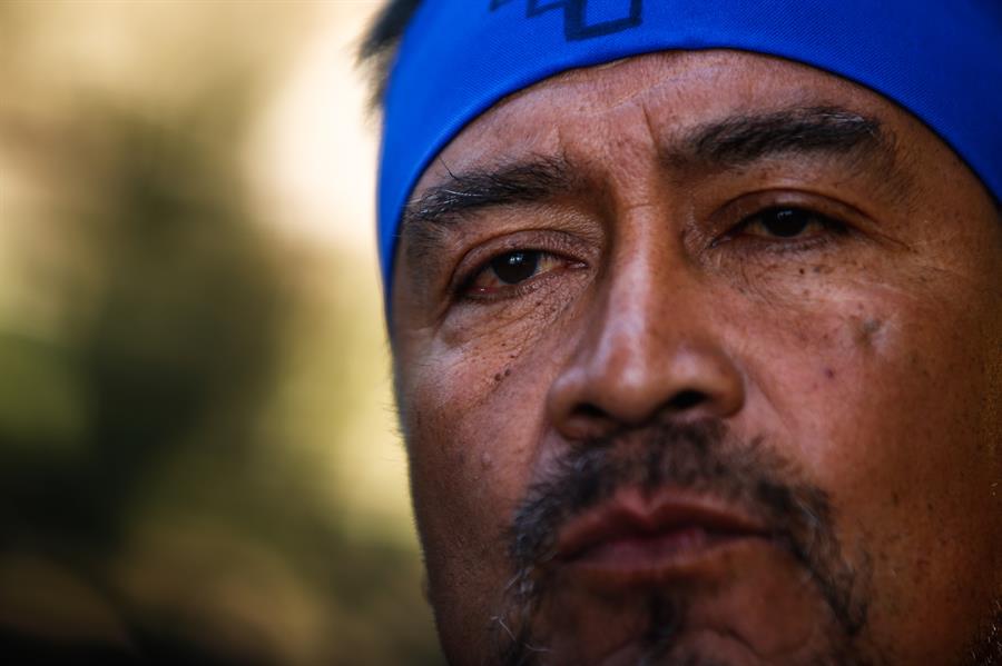 El líder radical mapuche Héctor Llaitul, en una fotografía de archivo. EFE/José Caviedes