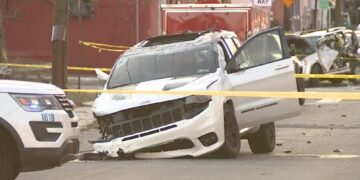 Según las autoridades, el responsable del robo del vehículo y a su choque se dio a la fuga (Foto: FOX 5 Atlanta)