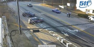 El conductor falleció tras luego que su vehículo impactó al huir de la policía (Foto: Georgia Department of Transportation)
