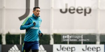 TURIN, ITALY - JANUARY 02: Angel Di Maria of Juventus during a training session at Jtc on January 2, 2023 in Turin, Italy. (Photo by Daniele Badolato - Juventus FC/Juventus FC via Getty Images)
