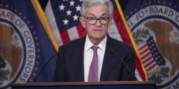 El presidente de la Reserva Federal (Fed), Jerome Powell, realizó una conferencia de prensa, en Washington, este miércoles (Foto: EFE)