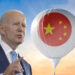 Joe Biden y el 'globo espía'. Créditos: composición