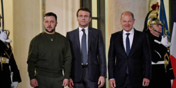 Volodímir Zelenski llegó a Francia para reunirse con el presidente francés, Emmanuel Macron, y con el canciller alemán, Olaf Scholz (Foto: Getty Images)