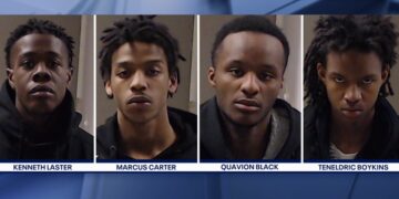 4 de los detenidos tienen 17 años, hay un quinto joven de 15 años cuya identidad se ha protegido (Foto: FOX 5 Atlanta)