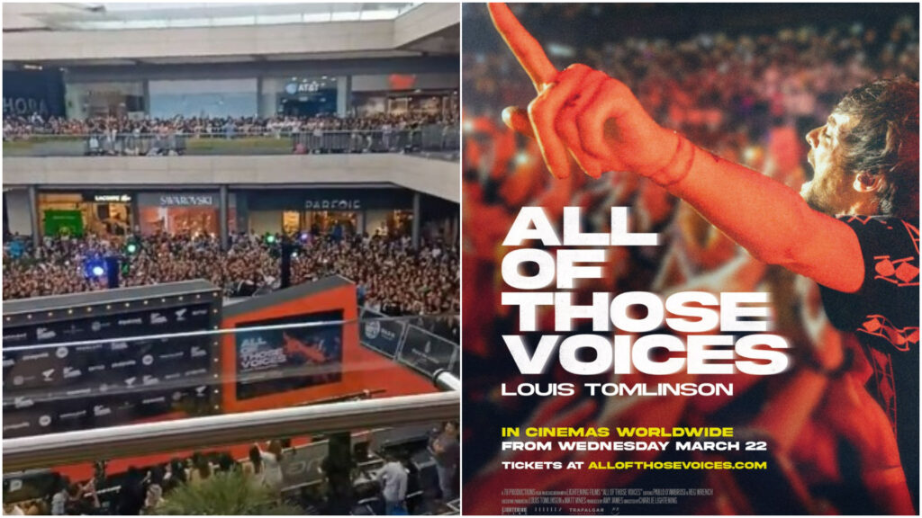 El cantante británico Louis Tomlinson abarrotó la Plaza Oasis Coyoacán para la premiere de su película documental "All Of Those Voices". (Foto: Infobae)
