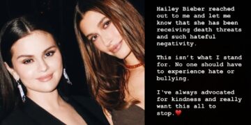 Comunicado de Selena Gómez frente a las expresiones de odio contra Hailey Bieber. Fotocomposición.