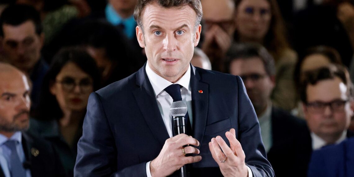 Imagen de archivo de Emmanuel Macron.) EFE/EPA/LUDOVIC MARIN / POOL