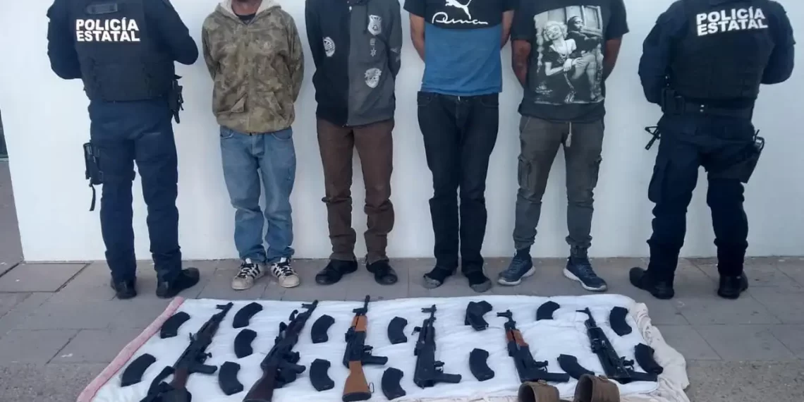 Detenidos en Zacatecas en posesión de armas de fuego (Foto: SSP Zacatecas)