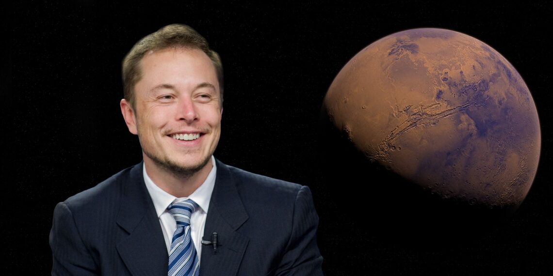 Composición del multimillonario Elon Musk al lado de un planeta. Imagen: Pixabay/Tumisu.
