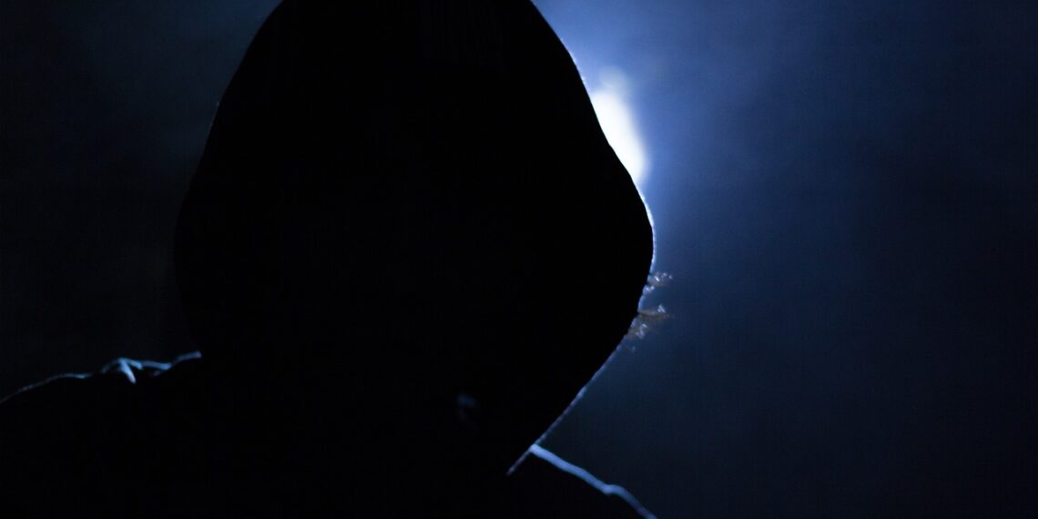 Sombra de un ciberdelincuente encapuchado. Imagen: Pixabay/@xusenru.