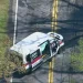 Un vehículo de Pro Care EMS chocó con otro vehículo a lo largo de Campbellton SW en Atlanta. SKYFOX 5 sobrevoló la escena el 20 de marzo de 2023. (FOX 5 Atlanta)