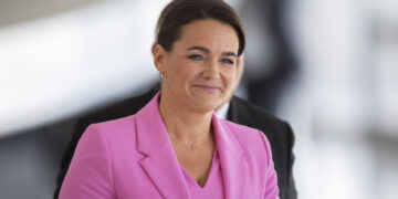 La presidenta de Hungría, Katalin Novák. EFE/ Joédson Alves