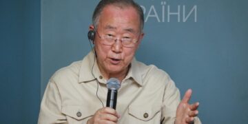 Imagen de archivo del exsecretario general de la ONU, Ban Ki-moon. EFE/EPA/SERGEY DOLZHENKO