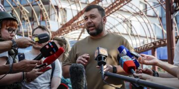 El líder prorruso en Donetsk, Denís Pushilin. EFE/EPA/YURI KOCHETKOV