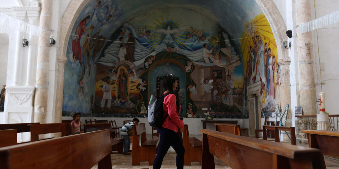 Fotografía del templo del "Niño Dios", el 25 de mayo de 2023, en la comunidad Tihosuco, municipio de Felipe Carrillo Puerto (México). EFE/Alonso Cupul