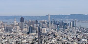 Fotografía de archivo en la que se registró una vista panorámica aérea del centro de la ciudad de San Francisco (California, EE.UU.). EFE/Marc Arcas