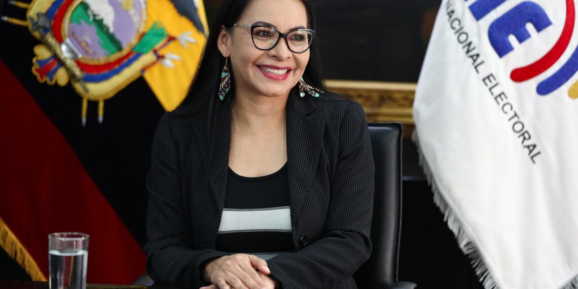 Foto de archivo de la presidenta del Consejo Electoral de Ecuador (CNE), Diana Atamaint. EFE/ José Jácome