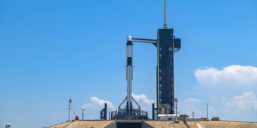 Fotografía de archivo cedida por Axiom Space donde se muestra la nave de tripulación SpaceX Dragon Freedom. EFE/Axiom Space