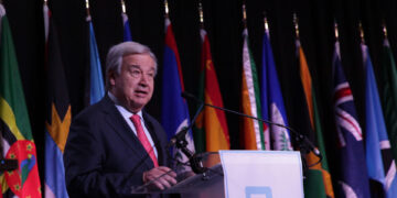 El secretario general de las Naciones Unidas, António Guterres, fue registrado el pasado 3 de julio, durante la ceremonia inaugural de la cuadragésima quinta Conferencia Ordinaria de Jefes de Gobierno de la CARICOM, en Puerto España (Trinidad y Tobago). EFE/Andrea de Silva