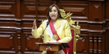 La presidenta de Perú, Dina Boluarte, en una fotografía de archivo. EFE/STR