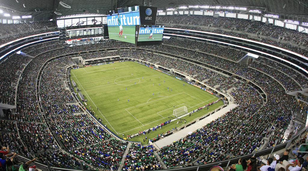 05 June 2011:  Fans during the CONCACAF Gold Cup soccer matches between Mexico versus El Salvador and Costa Rica versus Cuba at Cowboys Stadium in Arlington, Texas.   The attendance was a sellout of  80,108.  Photo by James D. Smith 05312014xALDIA 09072015xPUB
