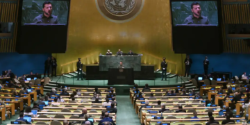 Los diplomáticos se enfrentaron en el marco de la 78ª asamblea de la ONU.Imagen: Bryan R. Smith/AFP