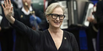 La actriz Meryl Streep, el viernes en Oviedo.Paco Paredes. EFE