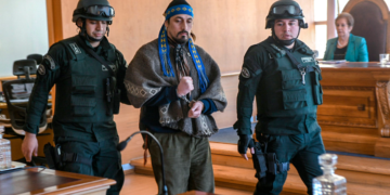 Foto publicada por Aton Chile del líder mapuche argentino Facundo Jones Huala Crédito: MIGUEL ANGEL BUSTOS/ATON CHILE/AFP vía Getty Image