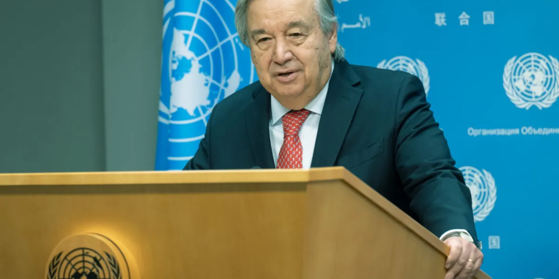 Fotografía cedida por la ONU donde aparece su secretario general, António Guterres. EFE/Mark Garten/ONU