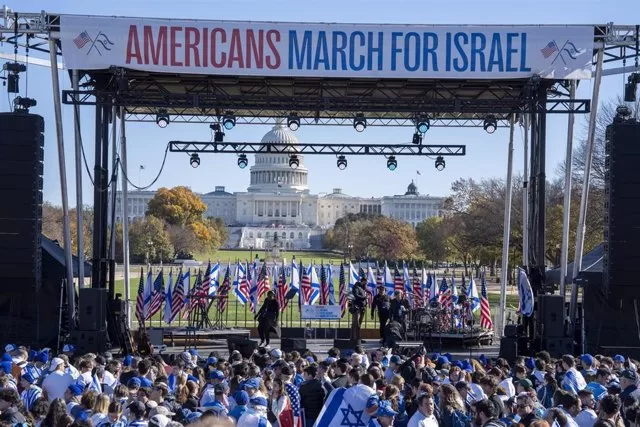 Una marcha en apoyo a Israel celebrada en la capital de Estados Unidos, Washington D.C. - Gregg Brekke/ZUMA Press Wire/dpa