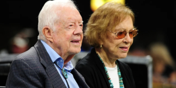 El expresidente Jimmy Carter y su esposa, Rosalynn, en Atlanta en 2018. (Crédito: Scott Cunningham/Getty Images)