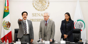 Aval en comisiones del Senado de Omar Fayad como embajador de México en Noruega. Foto de Senado de la República