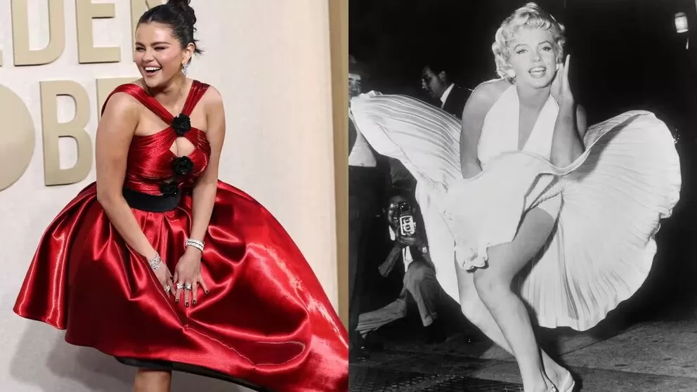 Selena Gomez imita a Marilyn Monroe en la alfombra roja de los Globos de  Oro - La Visión