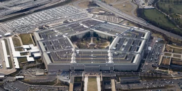 El Pentágono desde el aire el 3 de marzo de 2022. (Joshua Roberts/Reuters)