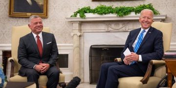 Reunion entre el rey Abdalá II de Jordania y el presidente de Estados Unidos, Joe Biden, en la Casa Blanca en julio de 2021 - Europa Press/Contacto/Sarahbeth Maney
