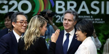 Ministros de Exteriores del Grupo de los Veinte (G20) reunidos en Río de Janeiro este 21 de febrero de 2024Imagen: Ricardo Moraes/REUTERS