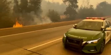Incendios en Chile. (Crédito: Carabineros de Chile)