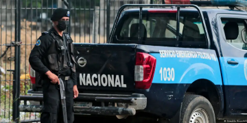 Patrulla de la Policía Nacional en Managua, Nicaragua. Imagen: Oswaldo Rivas/AFP/Getty Images
