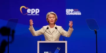 La presidenta de la Comisión Europea (CE), Ursula von der Leyen. EFE/EPA/Robert Ghement